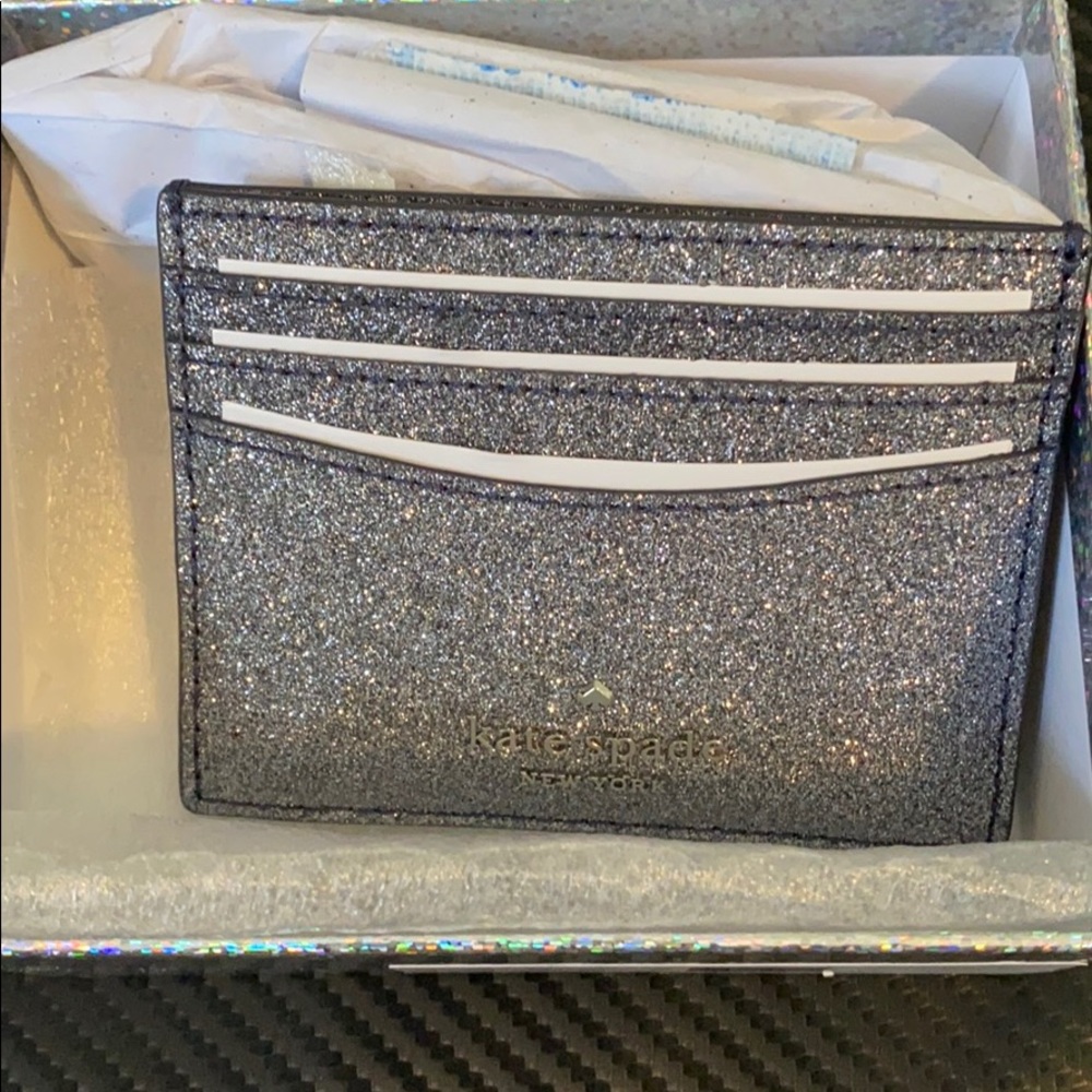 Kaye Spade glitter card holder